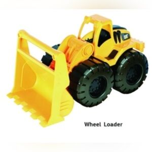 CAT Construction Fleet 10” Front Loader –Working Bucket & Free-Rolling Wheels